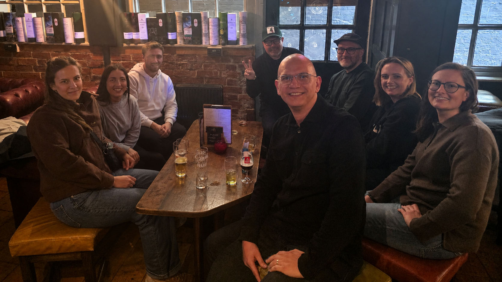A team socialising together after an Urban Trails outing.