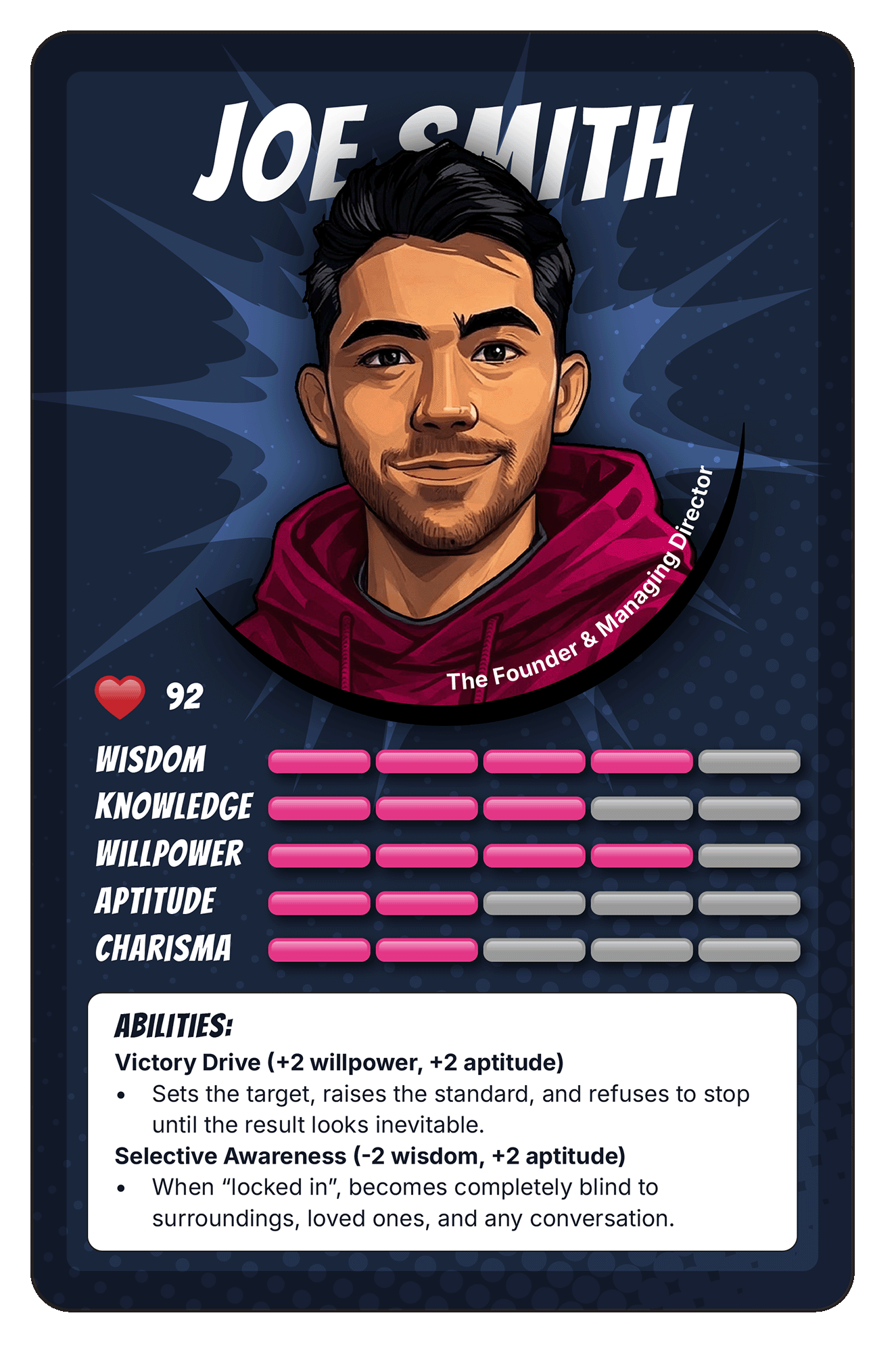 Joe Smith Urban Trails trading card portrait.