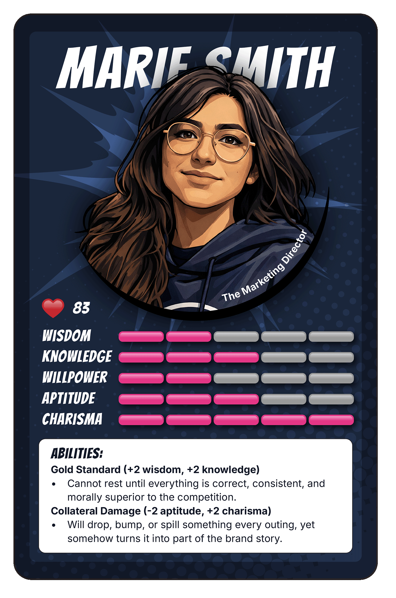 Marie Smith Urban Trails trading card portrait.