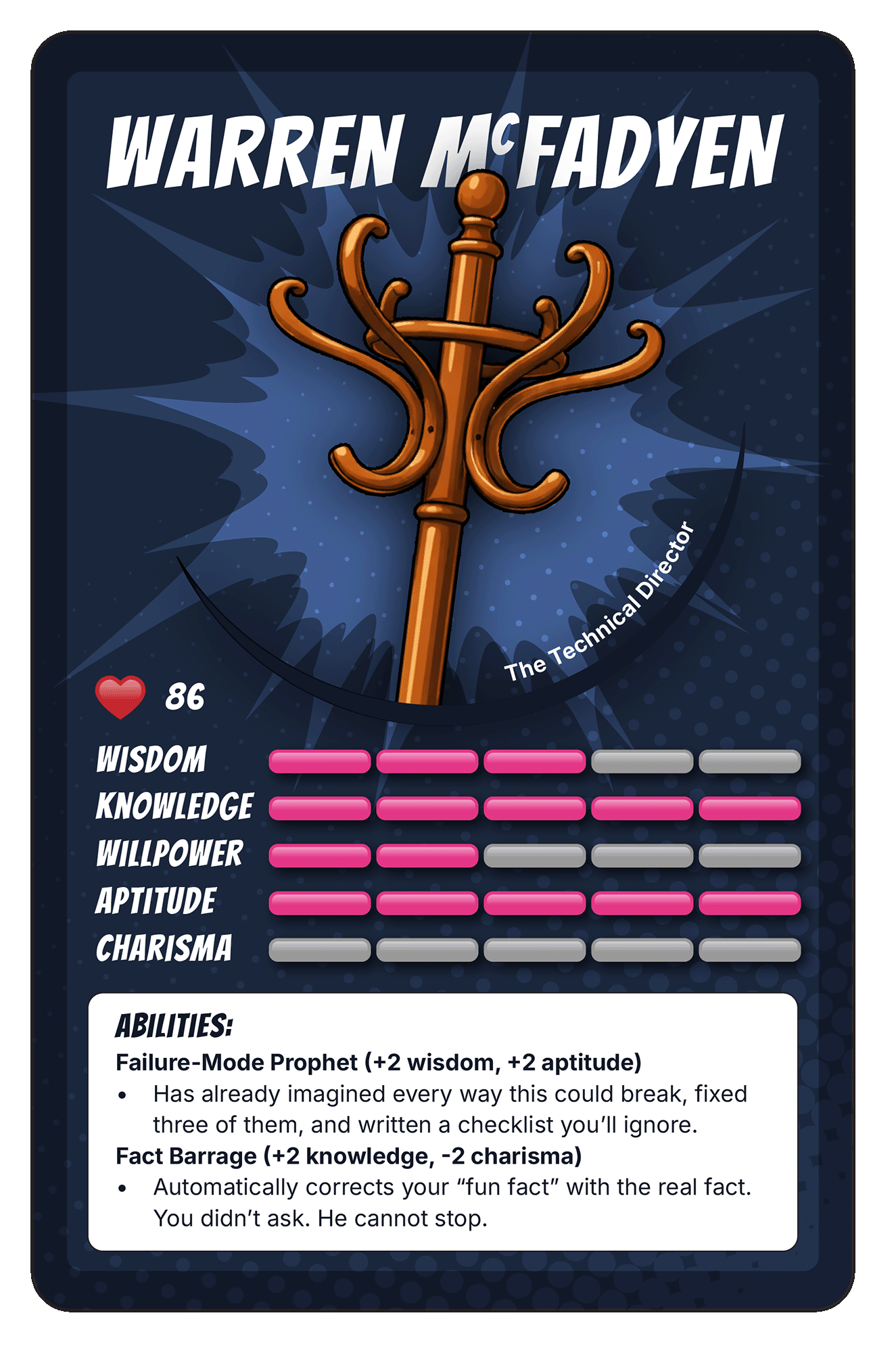 Warren McFadyen Urban Trails trading card portrait.